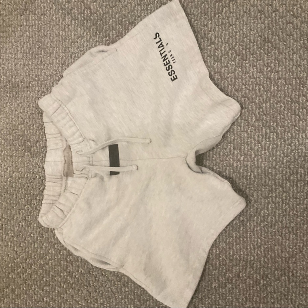 Kids Fear of God Essentials Light Oat Shorts (XXS, Size 10)